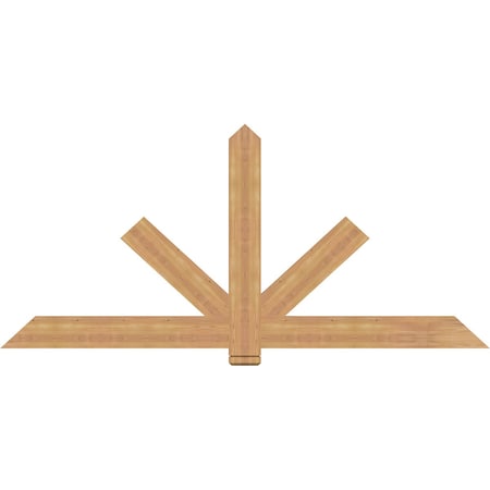 Ekena Millwork Kennewick Timber Gable Bracket, Western Red Cedar, 84"W x 38"H x 1 1/2"D x 5 1/2"F, 11/12 Pitch GBW084X38X0206KEN00SWR
